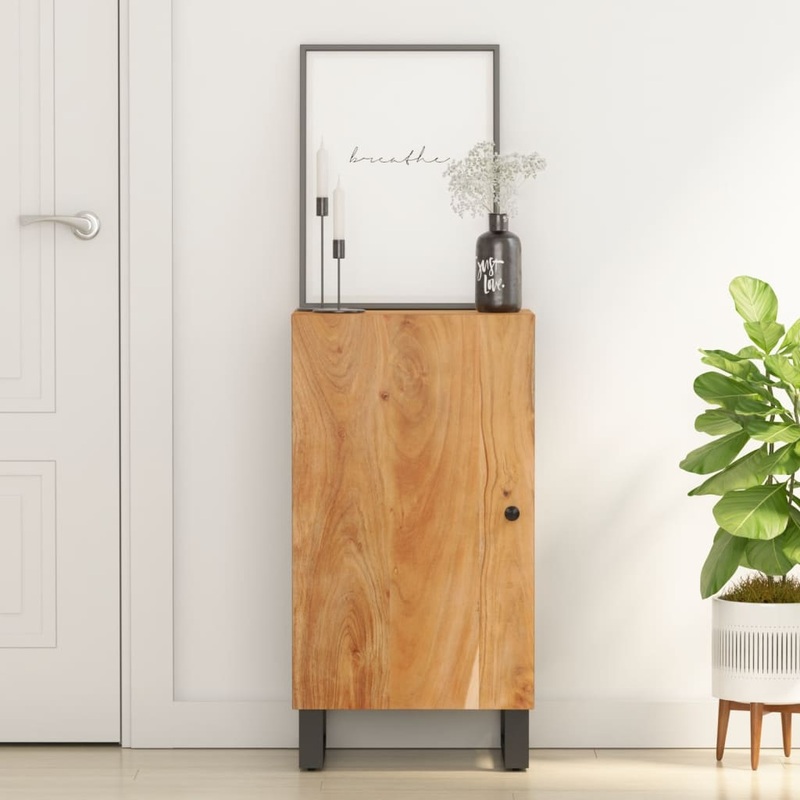 Berkfield Sideboard with Door 40x31x75 cm Solid Wood Acacia