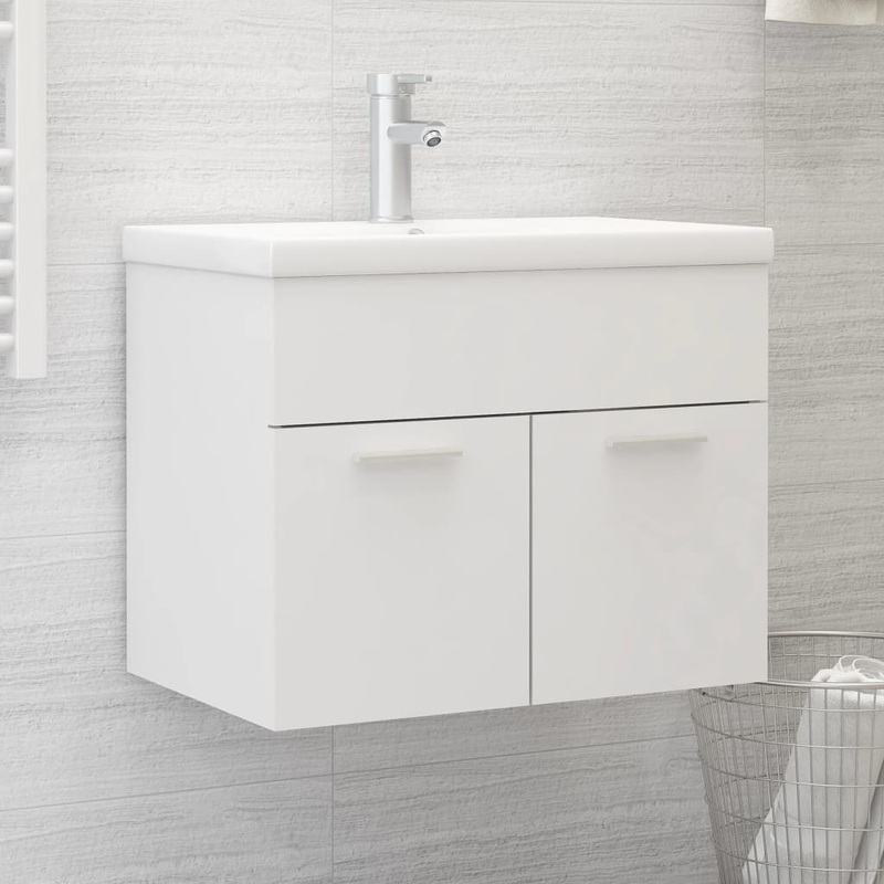 Berkfield Sink Cabinet White 60×38.5×46 cm Engineered Wood