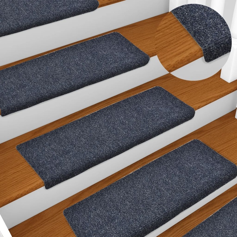 Berkfield Stair Mats 10 pcs Anthracite 65x21x4 cm Needle Punch
