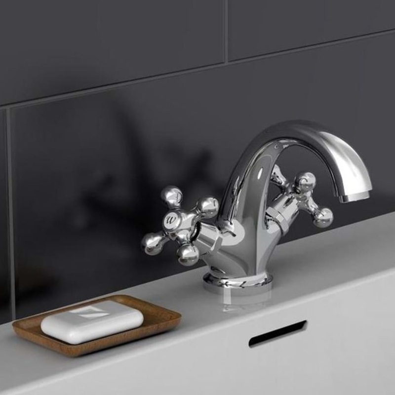 SCHTTE 2-Handle Basin Mixer ELK Chrome