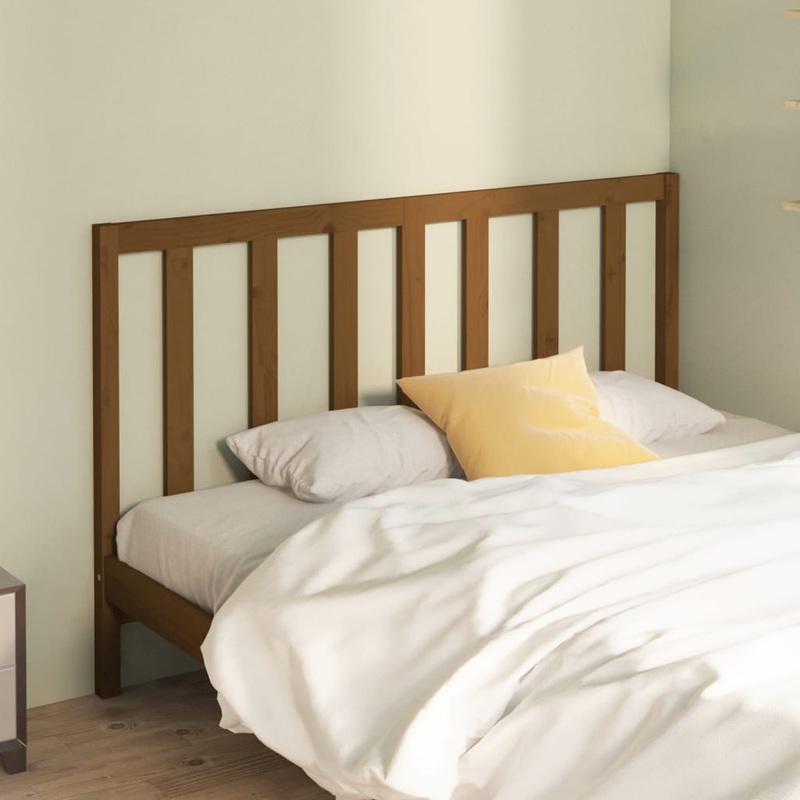 Berkfield Bed Headboard Honey Brown 156x4x100 cm Solid Wood Pine