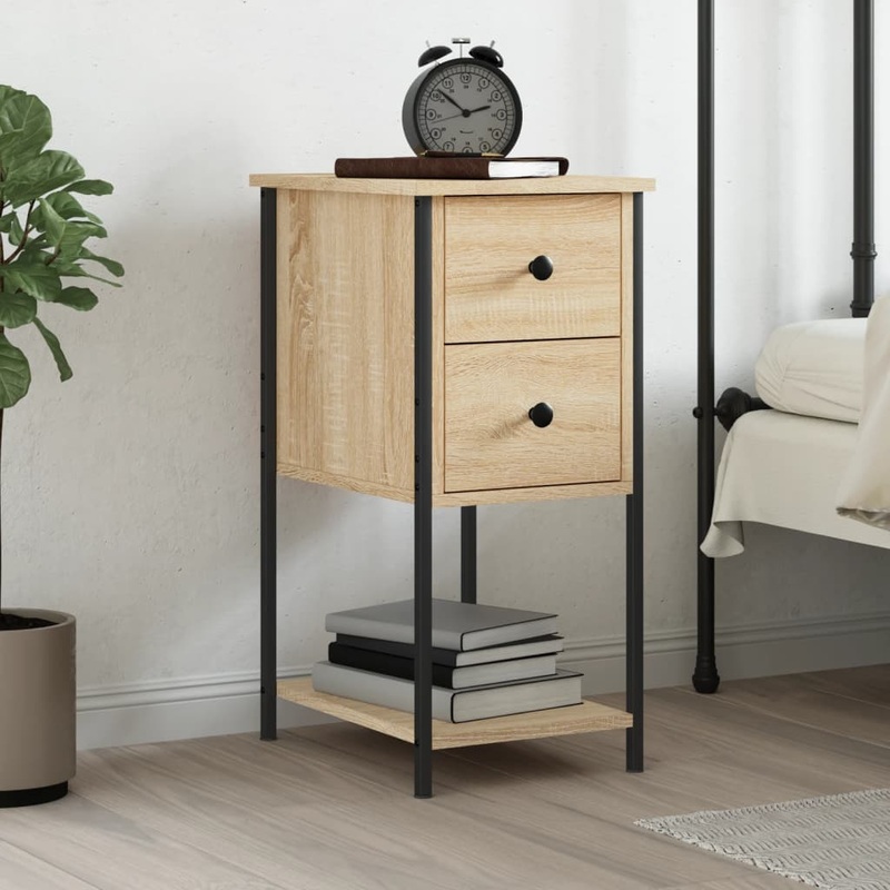 Berkfield Bedside Cabinet Sonoma Oak 32x42x70 cm Engineered Wood