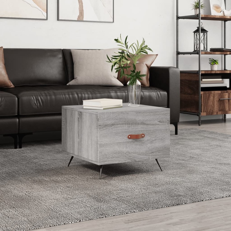 Berkfield Coffee Table Grey Sonoma 50x50x40 cm Engineered Wood