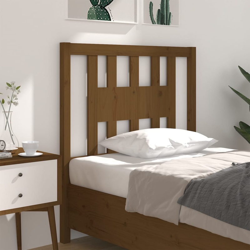 Berkfield Headboard Honey Brown 106x4x100 cm Solid Wood Pine
