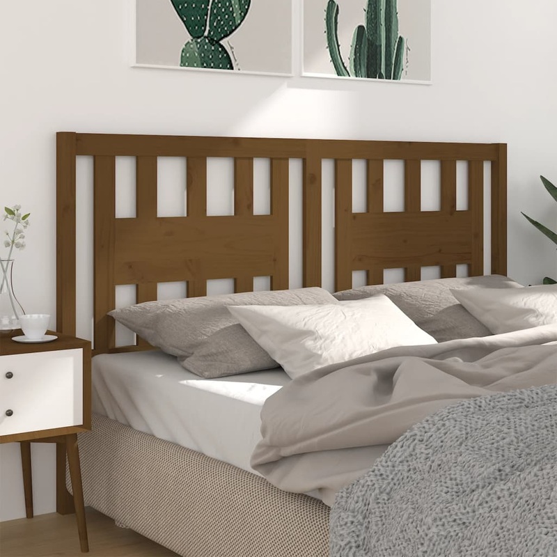 Berkfield Headboard Honey Brown 206x4x100 cm Solid Wood Pine