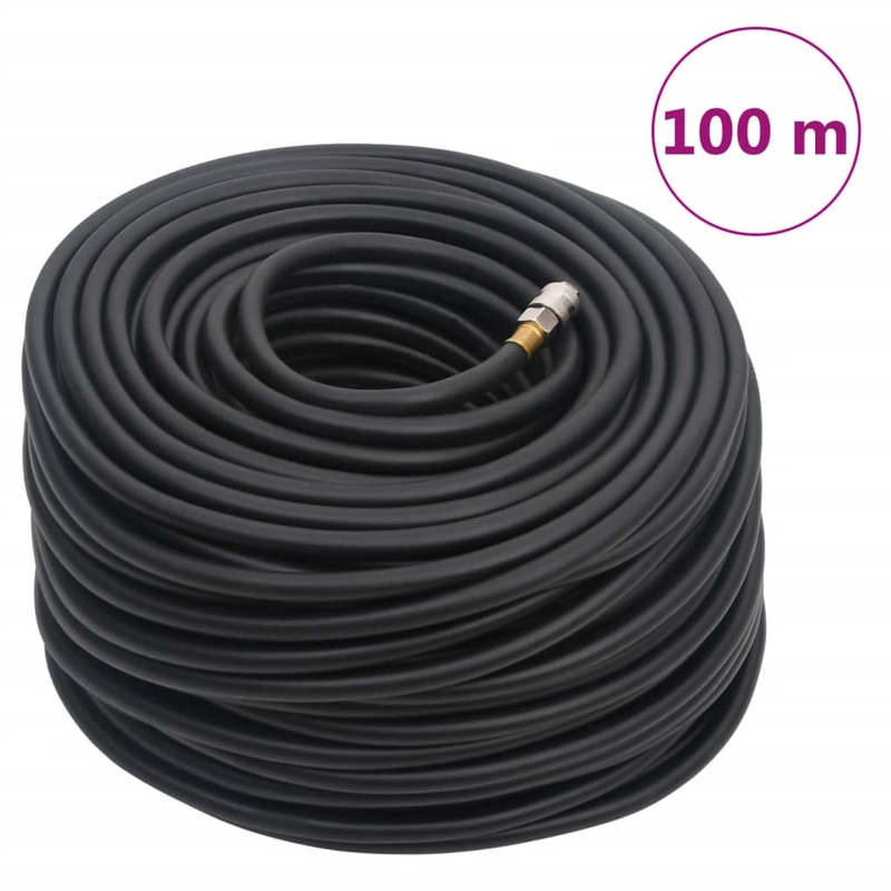 Berkfield Hybrid Air Hose Black 0.6 100 m Rubber and PVC