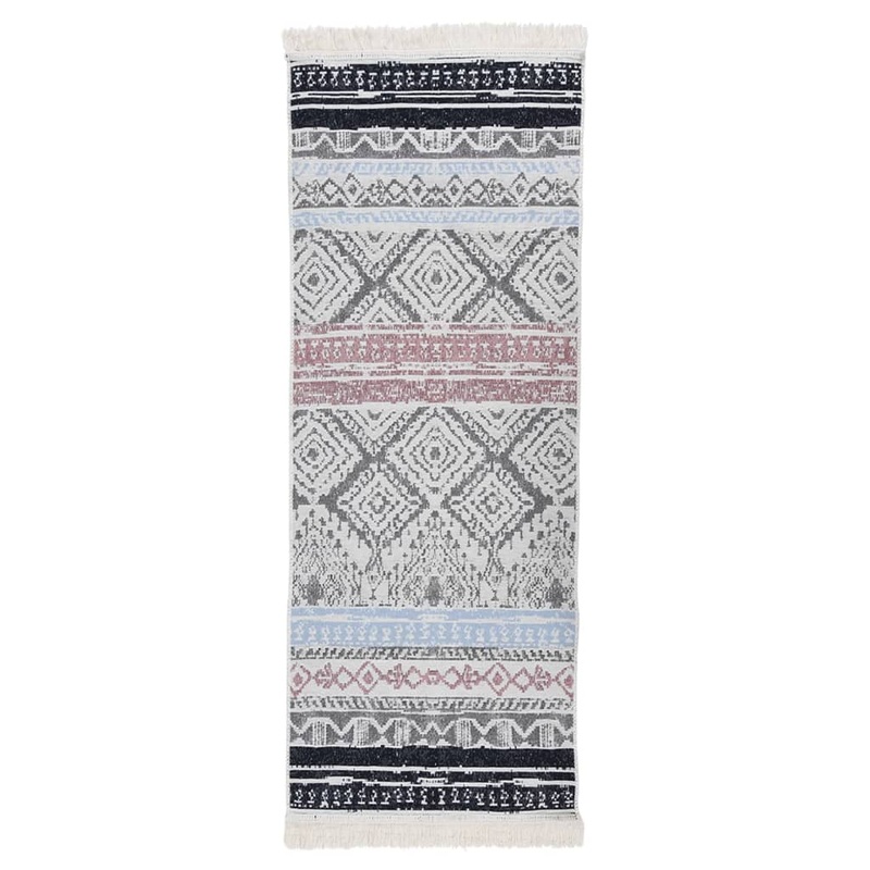 Berkfield Rug Pink and Aqua 100×300 cm Cotton