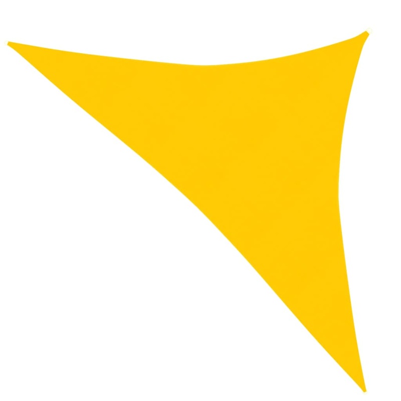 Berkfield Sunshade Sail 160 g/m__ Yellow 3.5×3.5×4.9 m HDPE