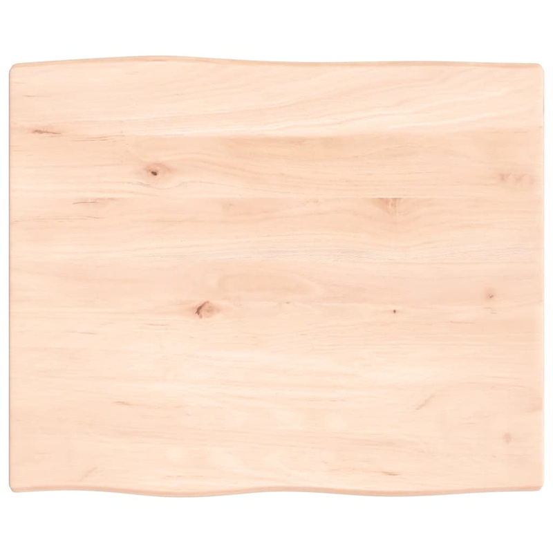 Berkfield Table Top 60x50x2 cm Untreated Solid Wood Oak Live Edge