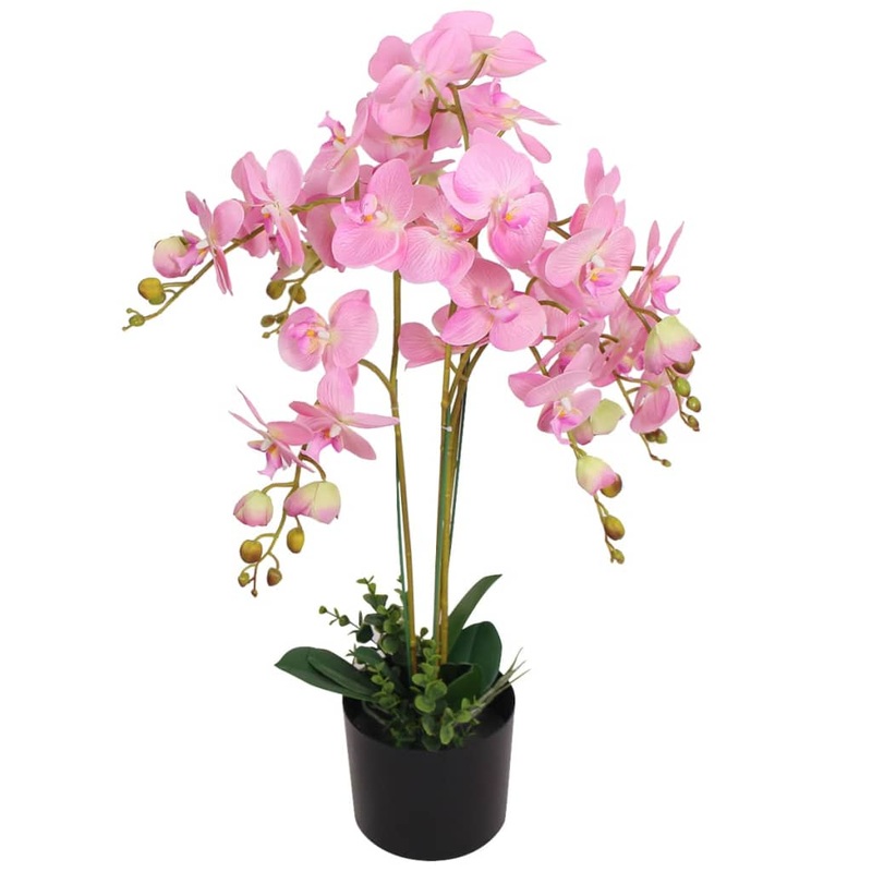 Berkfield Artificial Orchid Plant with Pot 75 cm Pink