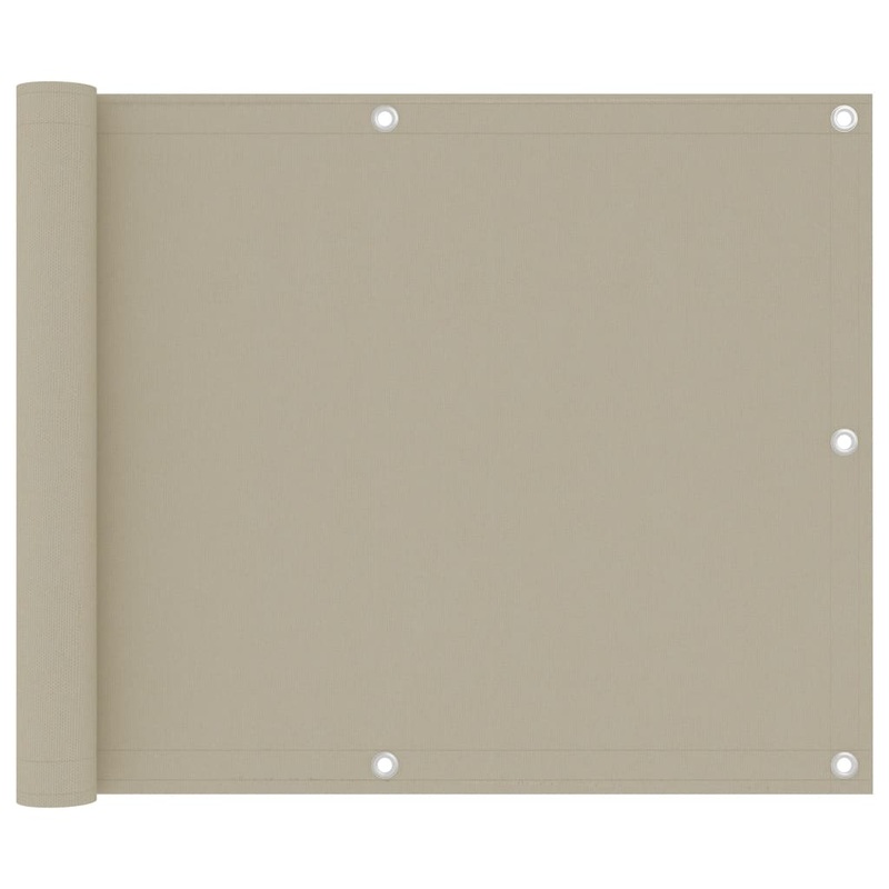 Berkfield Balcony Screen Beige 75×300 cm Oxford Fabric