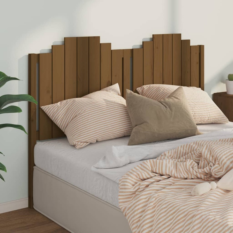 Berkfield Bed Headboard Honey Brown 156x4x110 cm Solid Wood Pine