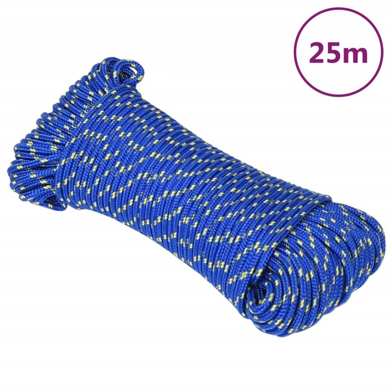 Berkfield Boat Rope Blue 5 mm 25 m Polypropylene