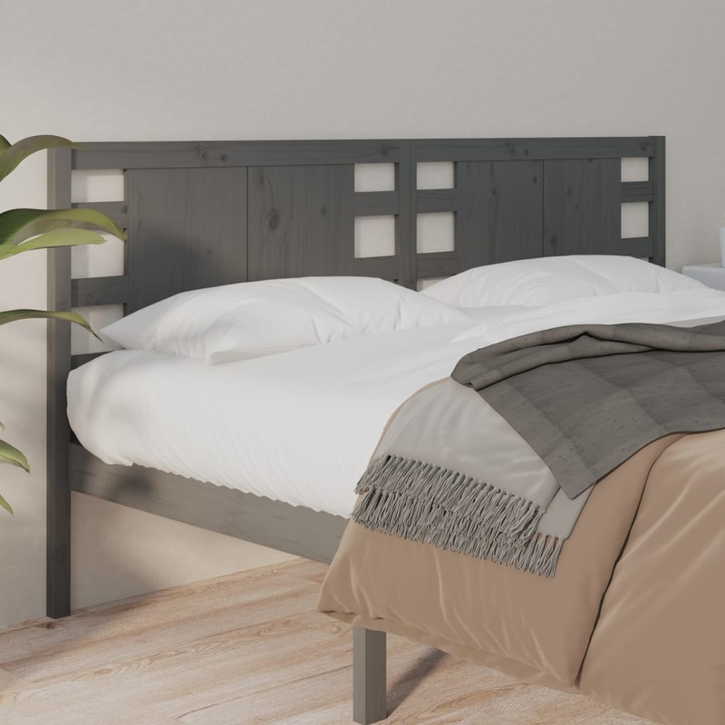 Berkfield Headboard Grey 166x4x100 cm Solid Wood Pine