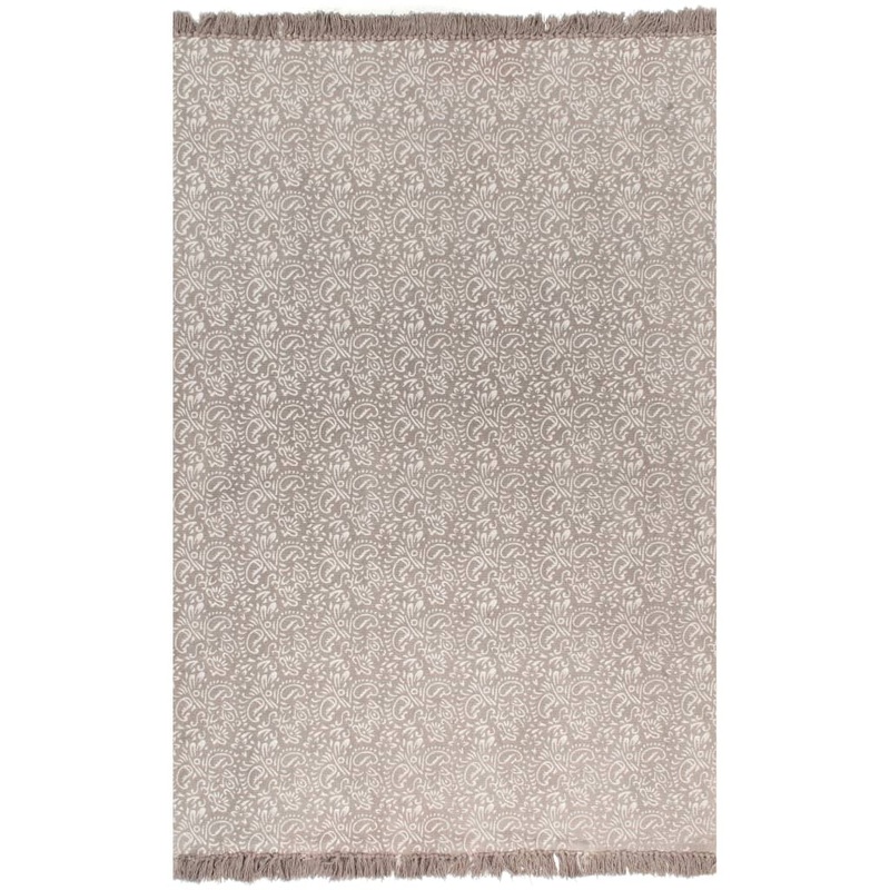 Berkfield Kilim Rug Cotton 160×230 cm with Pattern Taupe