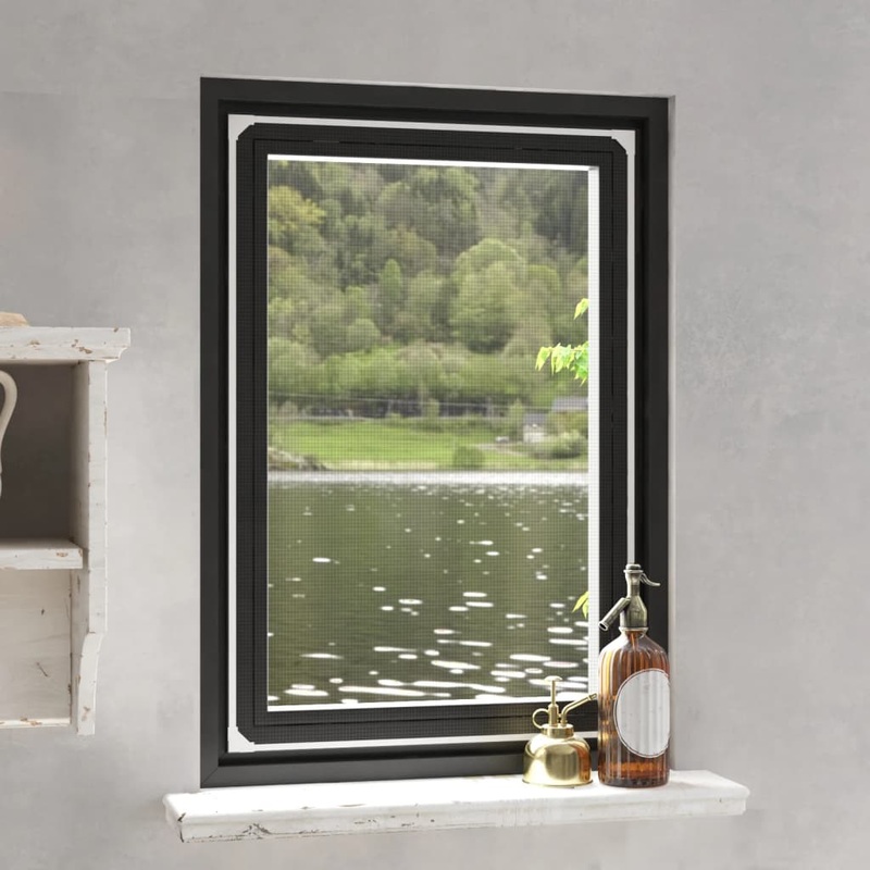 Berkfield Magnetic Insect Screen for Windows White 80×120 cm