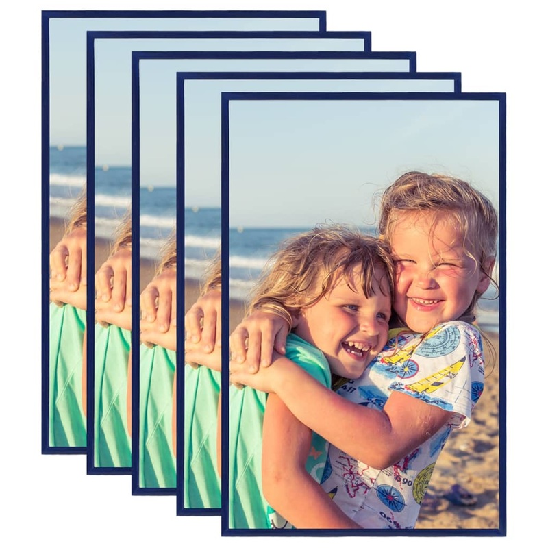 Berkfield Photo Frames Collage 5 pcs for Table Blue 13×18 cm MDF