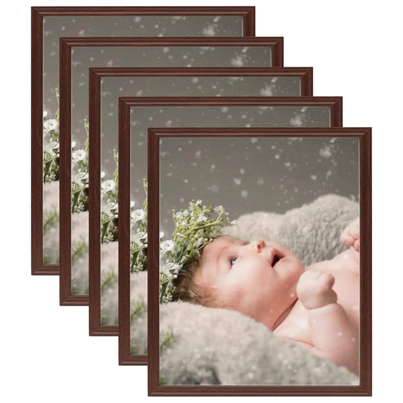Berkfield Photo Frames Collage 5 pcs for Table Dark Red 21×29.7 cm