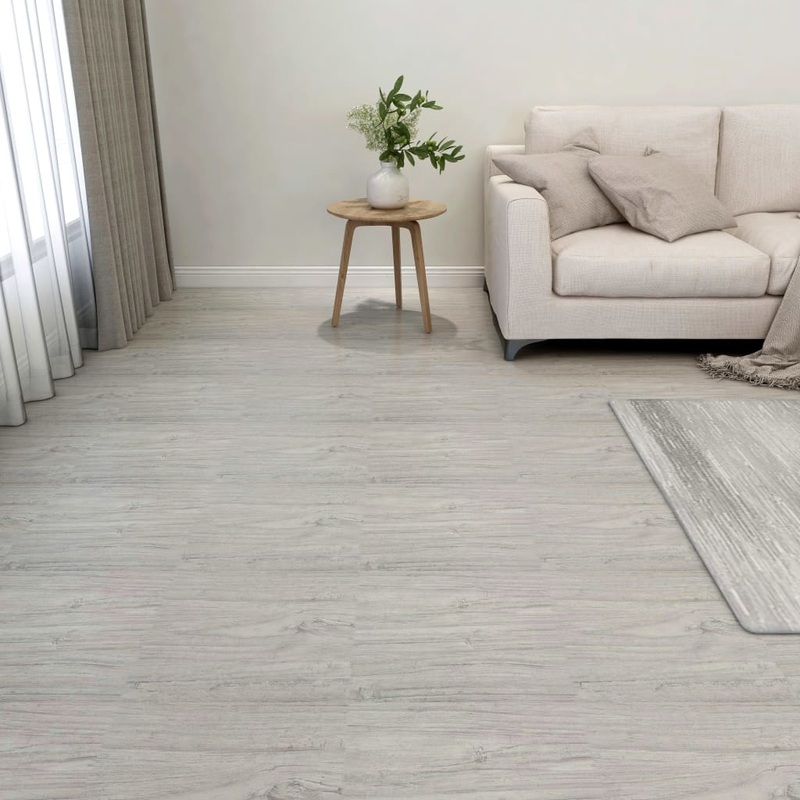 Berkfield Self-adhesive Flooring Planks 55 pcs PVC 5.11 m__ Light Grey