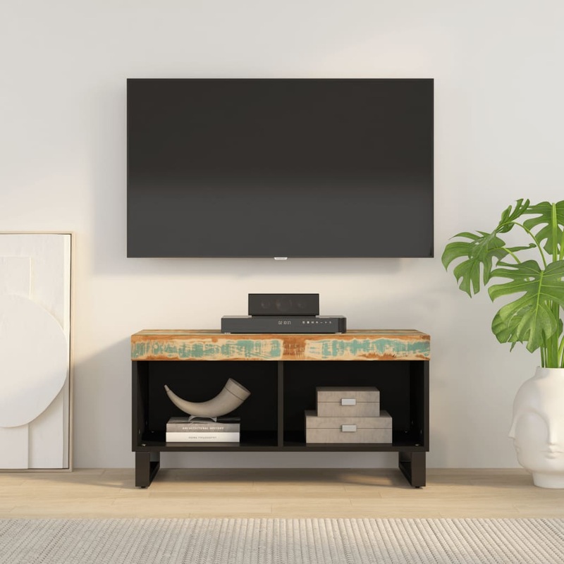 Berkfield TV Cabinet 85x33x43.5 cm Solid Wood Reclaimed