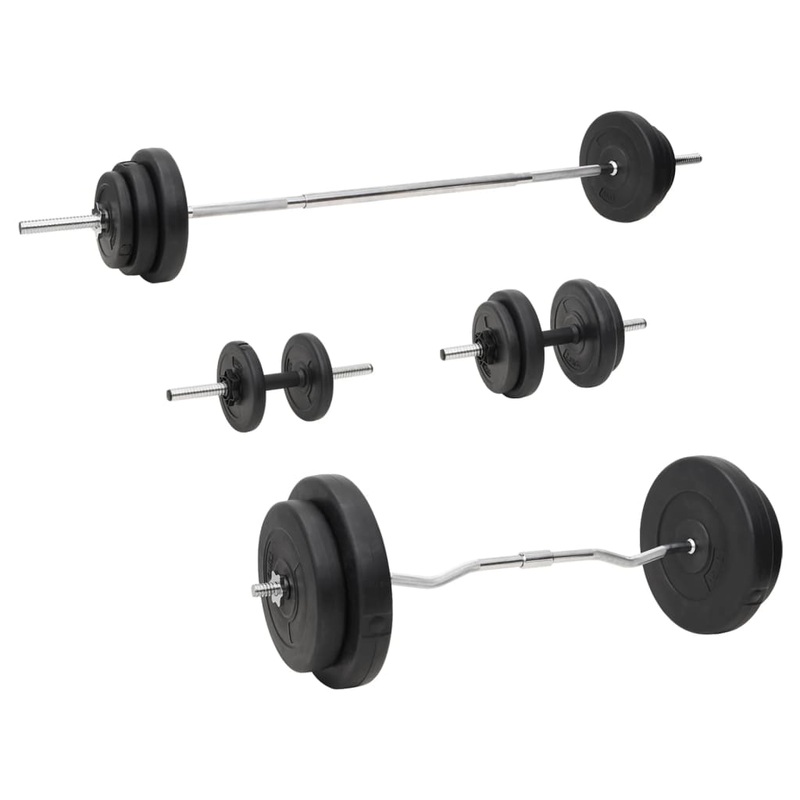 Berkfield Barbell and Dumbbell with Plates Set 90 kg