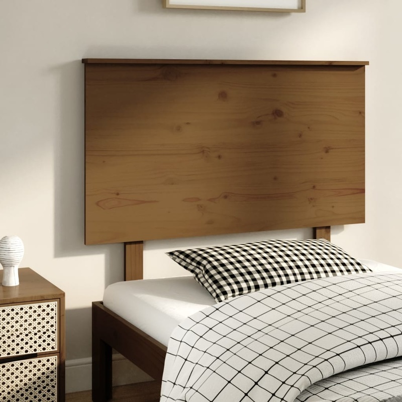 Berkfield Bed Headboard Honey Brown 104x6x82.5 cm Solid Wood Pine