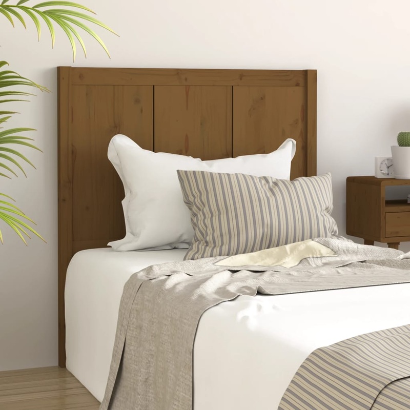 Berkfield Bed Headboard Honey Brown 105.5x4x100 cm Solid Pine Wood