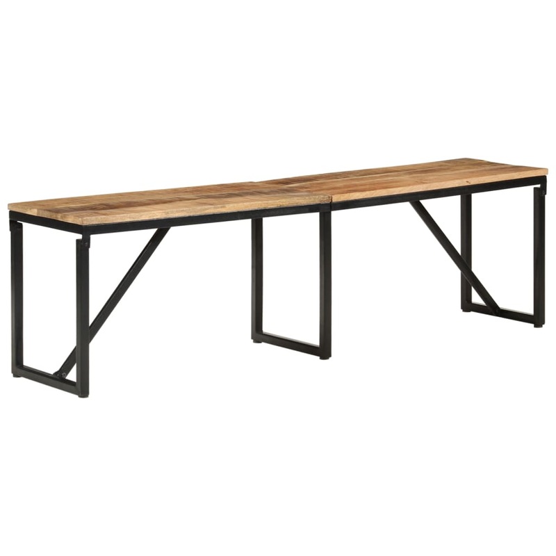 Berkfield Bench 160x35x46 cm Solid Wood Mango