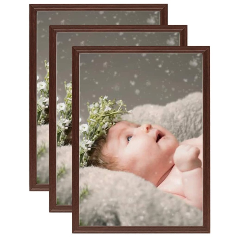 Berkfield Photo Frames Collage 3 pcs for Wall or Table Dark Red 50×70 cm
