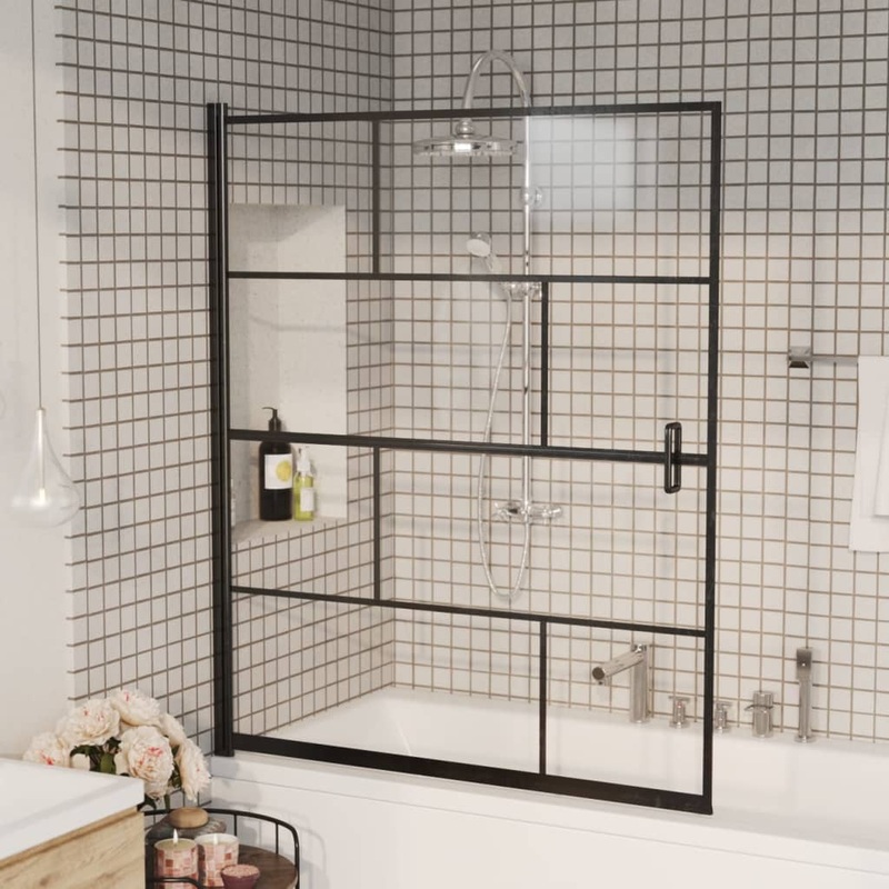 Berkfield Shower Enclosure ESG 116×140 cm Black