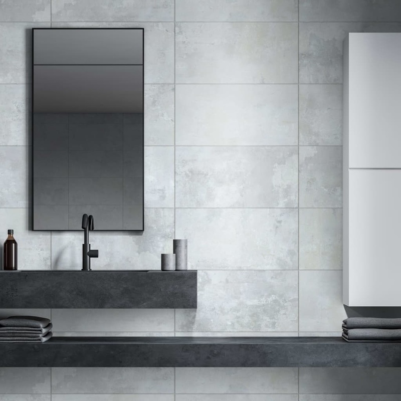 Grosfillex Wallcovering Tile Gx Wall+ 11pcs Boca Stone 30×60 cm Grey