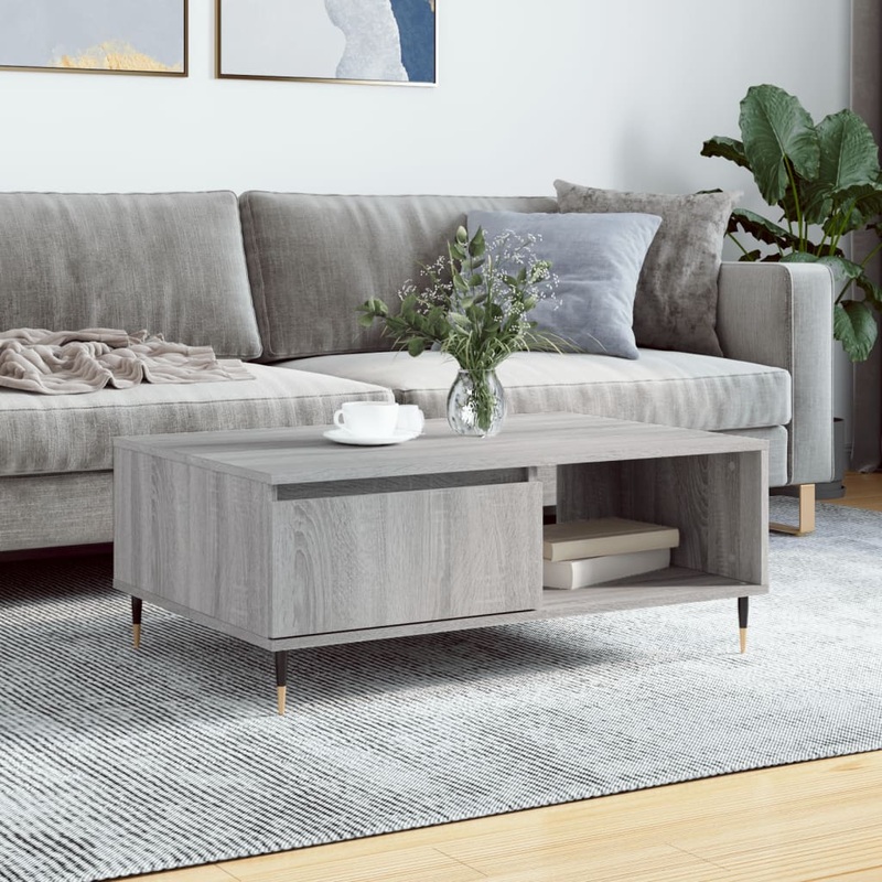 Berkfield Coffee Table Grey Sonoma 90x60x35 cm Engineered Wood