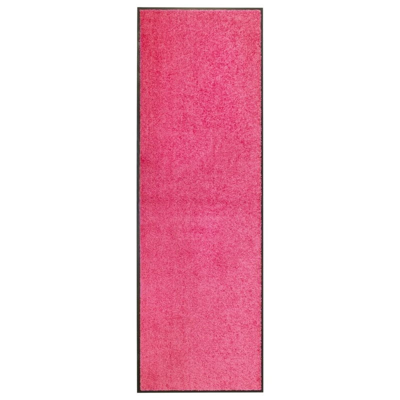 Berkfield Doormat Washable Pink 60×180 cm