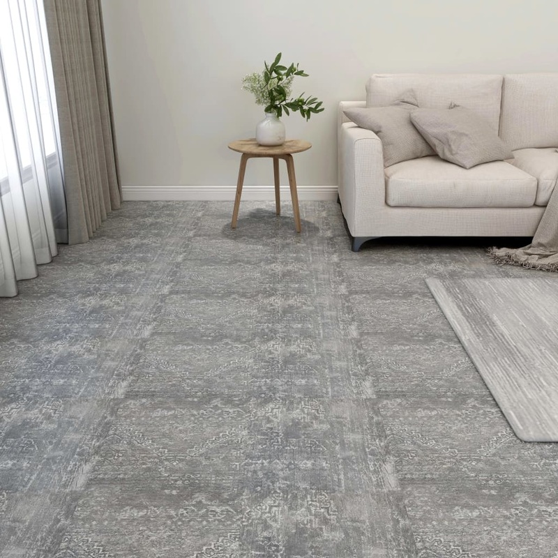 Berkfield Self-adhesive Flooring Planks 55 pcs PVC 5.11 m_ Concrete Grey
