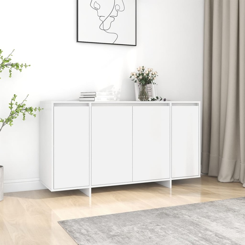 Berkfield Sideboard White 135x41x75 cm Engineered Wood