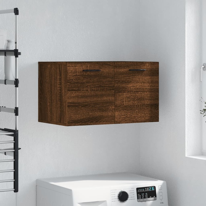 Berkfield Wall Cabinet Brown Oak 60×36.5×35 cm Engineered Wood