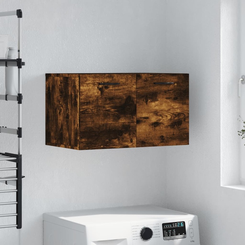 Berkfield Wall Cabinet Smoked Oak 60×36.5×35 cm Engineered Wood