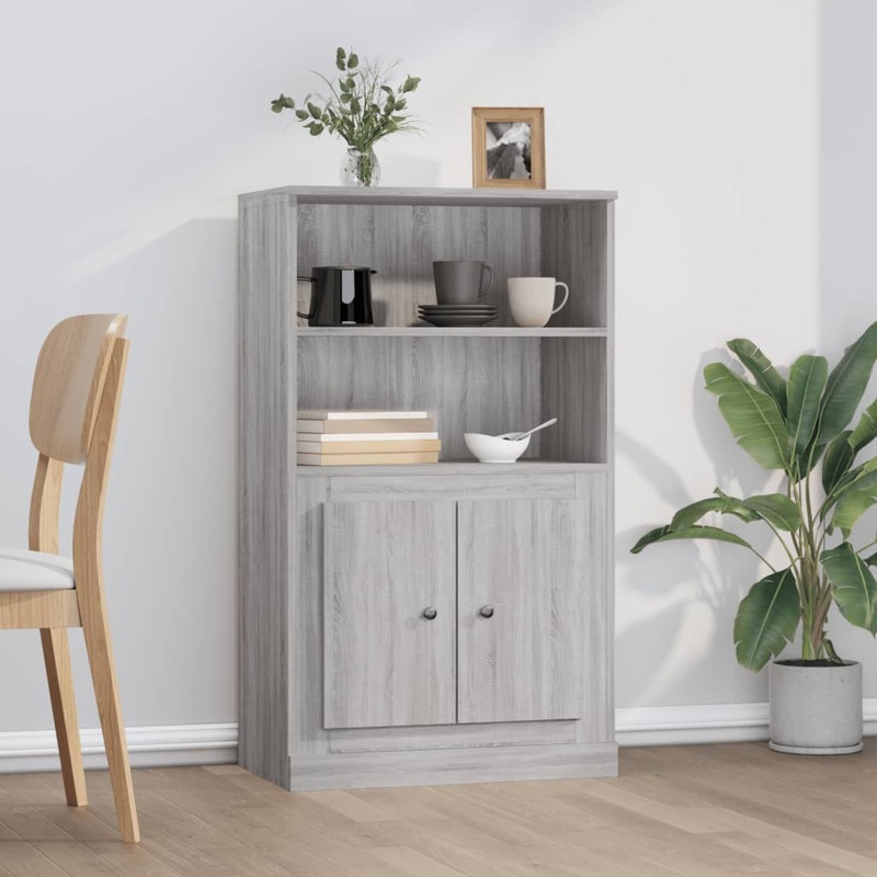 Berkfield Highboard Grey Sonoma 60×35.5×103.5 cm Engineered Wood