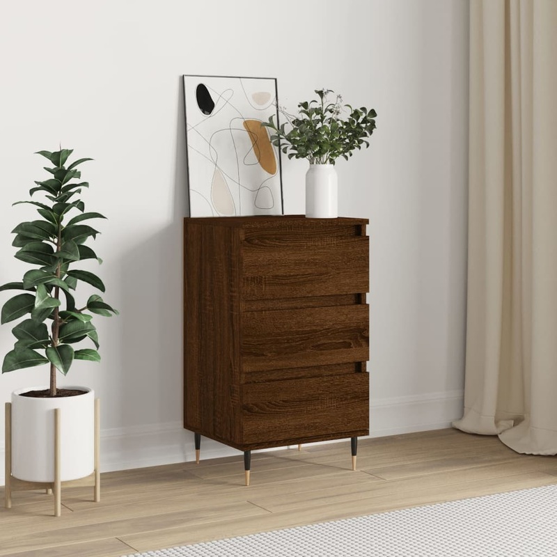 Berkfield Sideboard Brown Oak 40x35x70 cm Engineered Wood