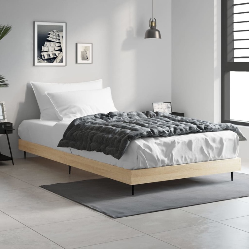 Berkfield Bed Frame Sonoma Oak 100×200 cm Engineered Wood
