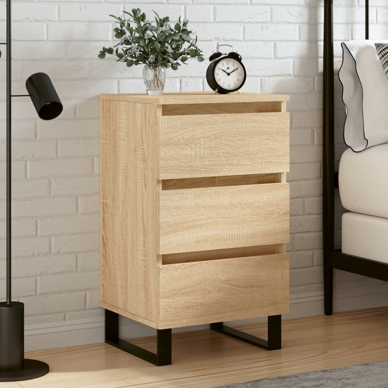 Berkfield Bedside Cabinet Sonoma Oak 40x35x69 cm Engineered Wood