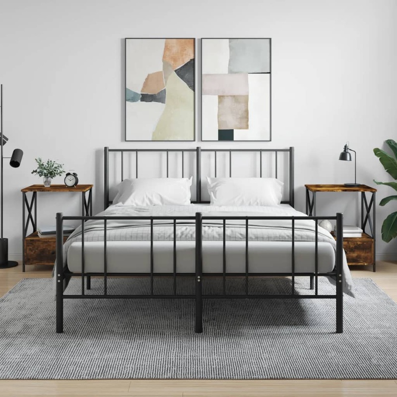 Berkfield Bedside Tables 2 pcs Smoked Oak 50x41x65 cm Engineered Wood