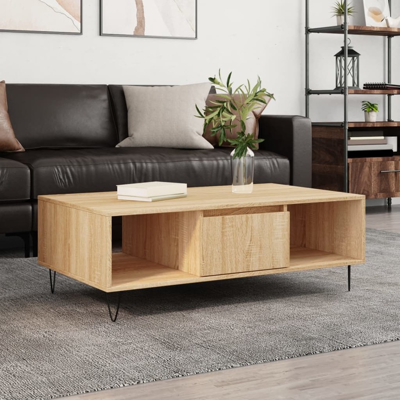 Berkfield Coffee Table Sonoma Oak 104x60x35 cm Engineered Wood