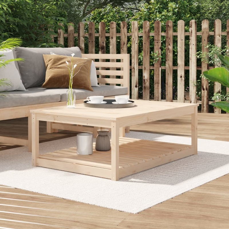 Berkfield Garden Table 121×82.5×45 cm Solid Wood Pine