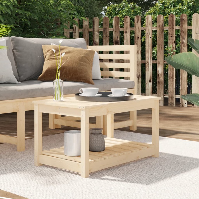 Berkfield Garden Table 82.5×50.5×45 cm Solid Wood Pine