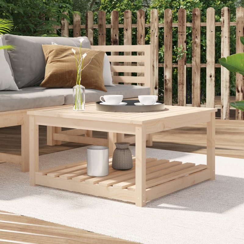 Berkfield Garden Table 82.5×82.5×45 cm Solid Wood Pine