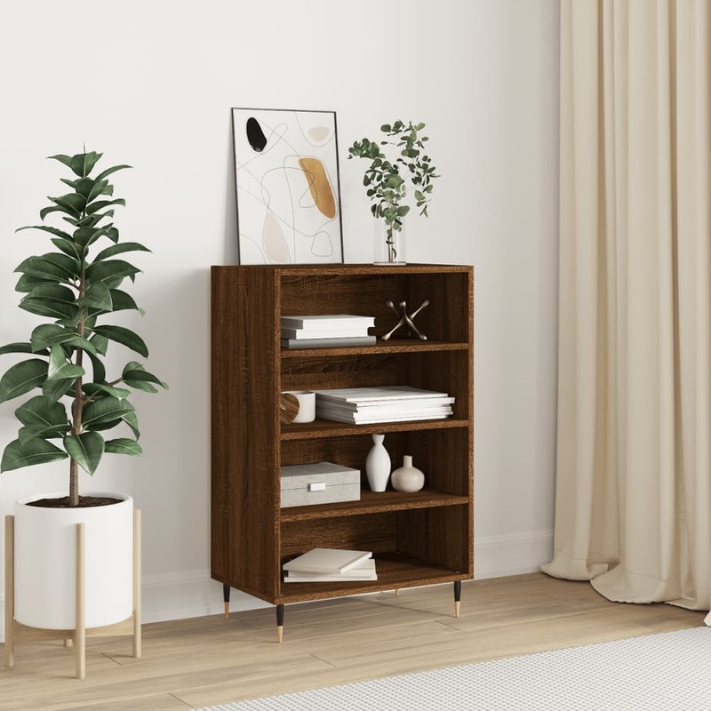 Berkfield Highboard Brown Oak 57x35x90 cm Engineered Wood