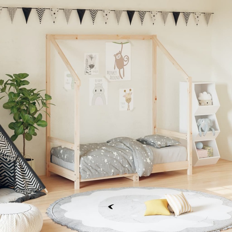 Berkfield Kids Bed Frame 70×140 cm Solid Wood Pine