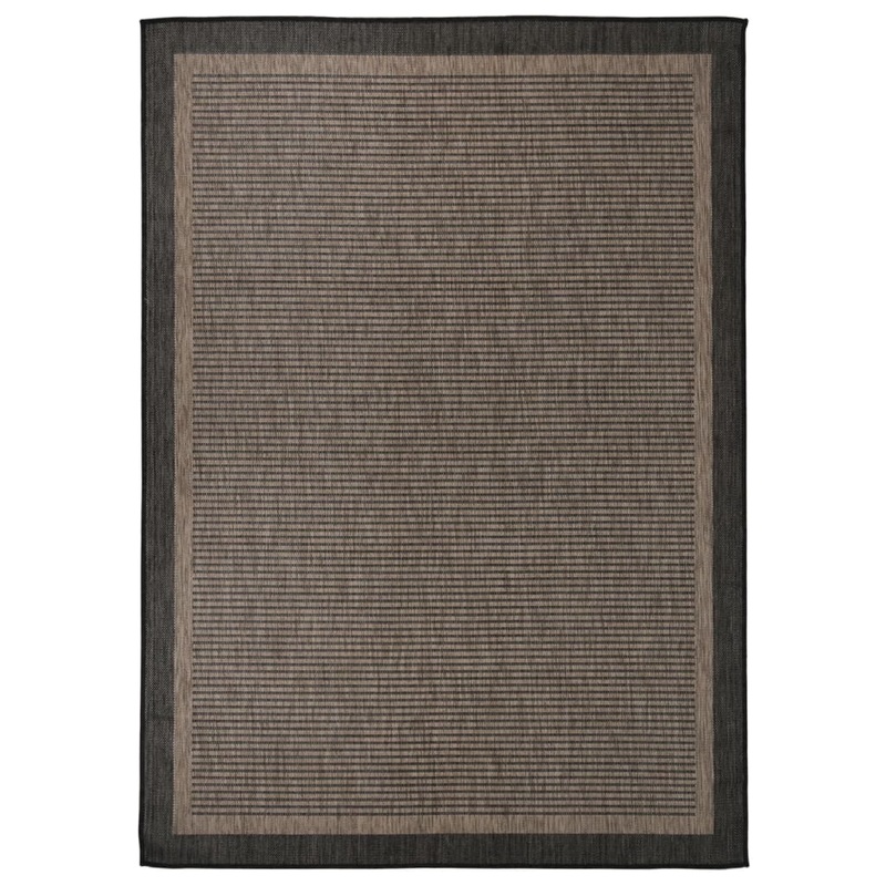 Berkfield Outdoor Flatweave Rug 120×170 cm Dark Brown