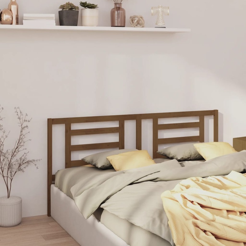 Berkfield Bed Headboard Honey Brown 186x4x100 cm Solid Pine Wood